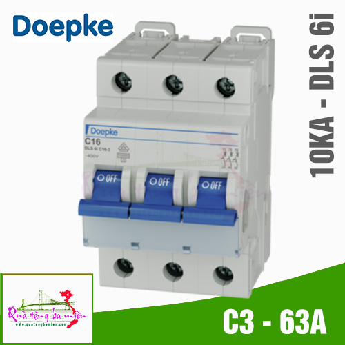 Aptomat MCB - 10KA/DLS 6i - 3P/63A - 9916299