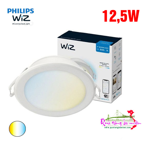 Bóng đèn LED âm trần thông minh WiZ Tunable White 12,5W