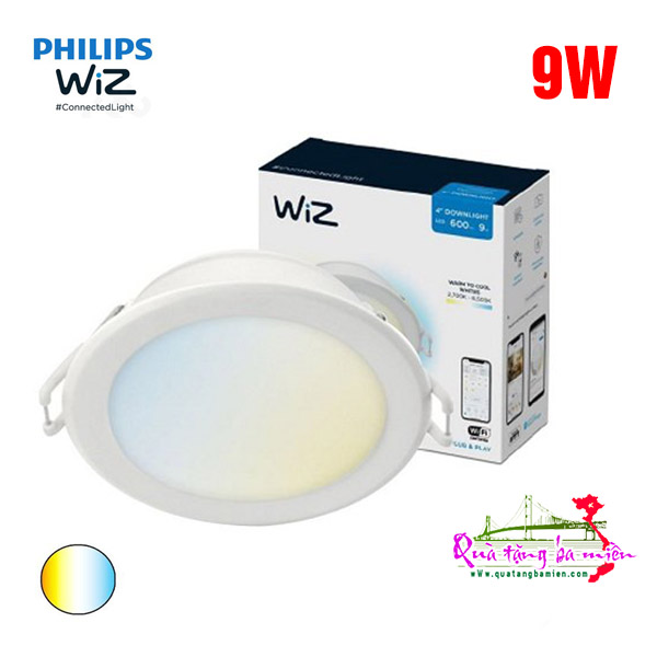 Bóng đèn LED âm trần thông minh WiZ Tunable White 9W